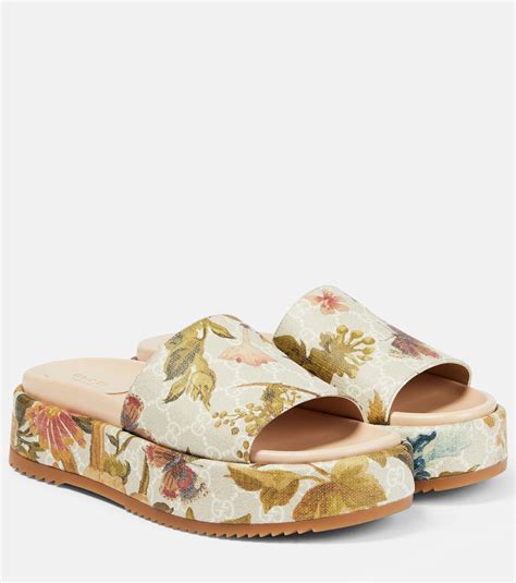 gucci shoe tree|gucci floral platform slides.